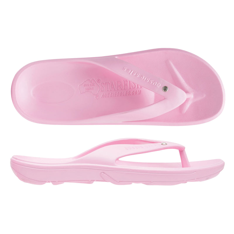 Metallic Pink/diamantie Starfish Classic 2.0 Arch Support Thongs